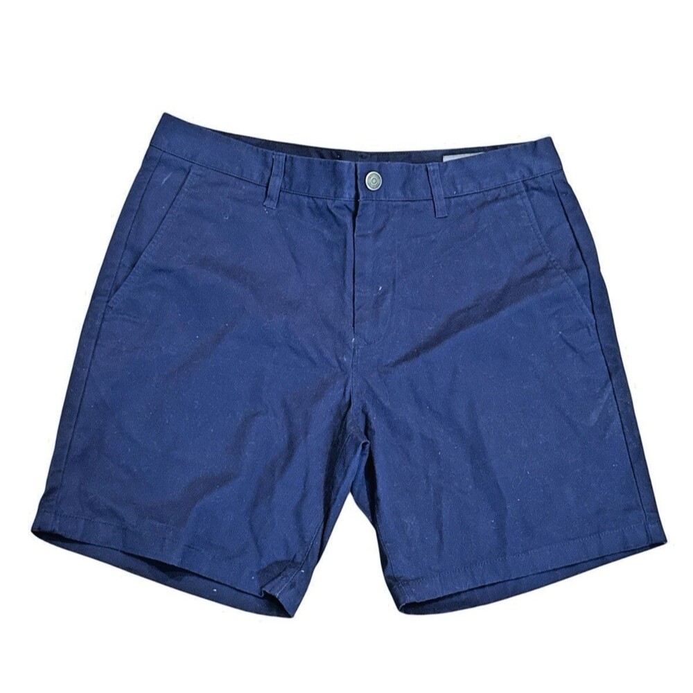 Bonobos Men's 33x7 Blue Chino Shorts Preppy Casual 100% Cotton